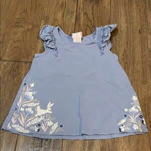 Savannah Lavender Tank Top with Floral and Bunny Motif